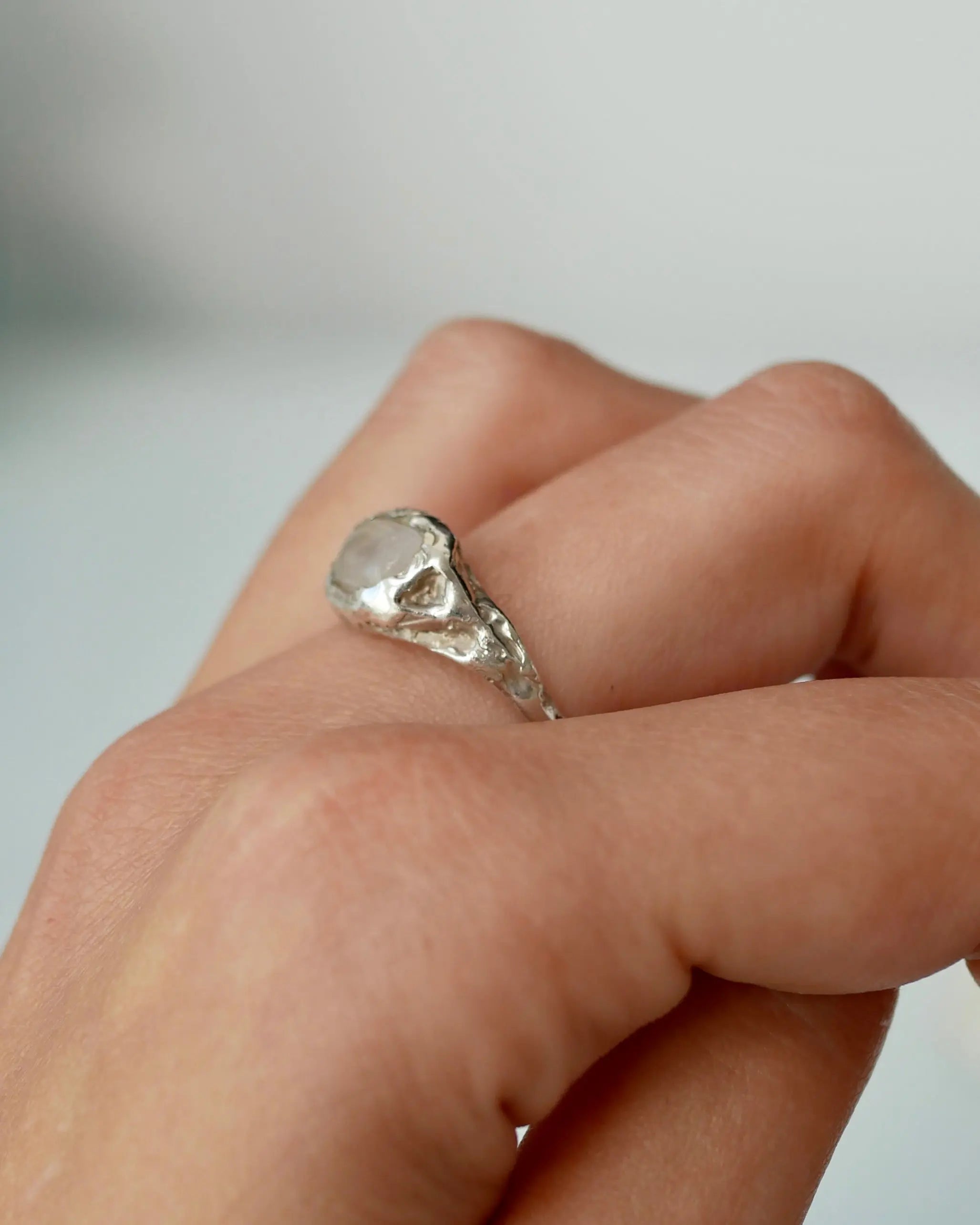 Silver clear quartz ring CharityGoodz
