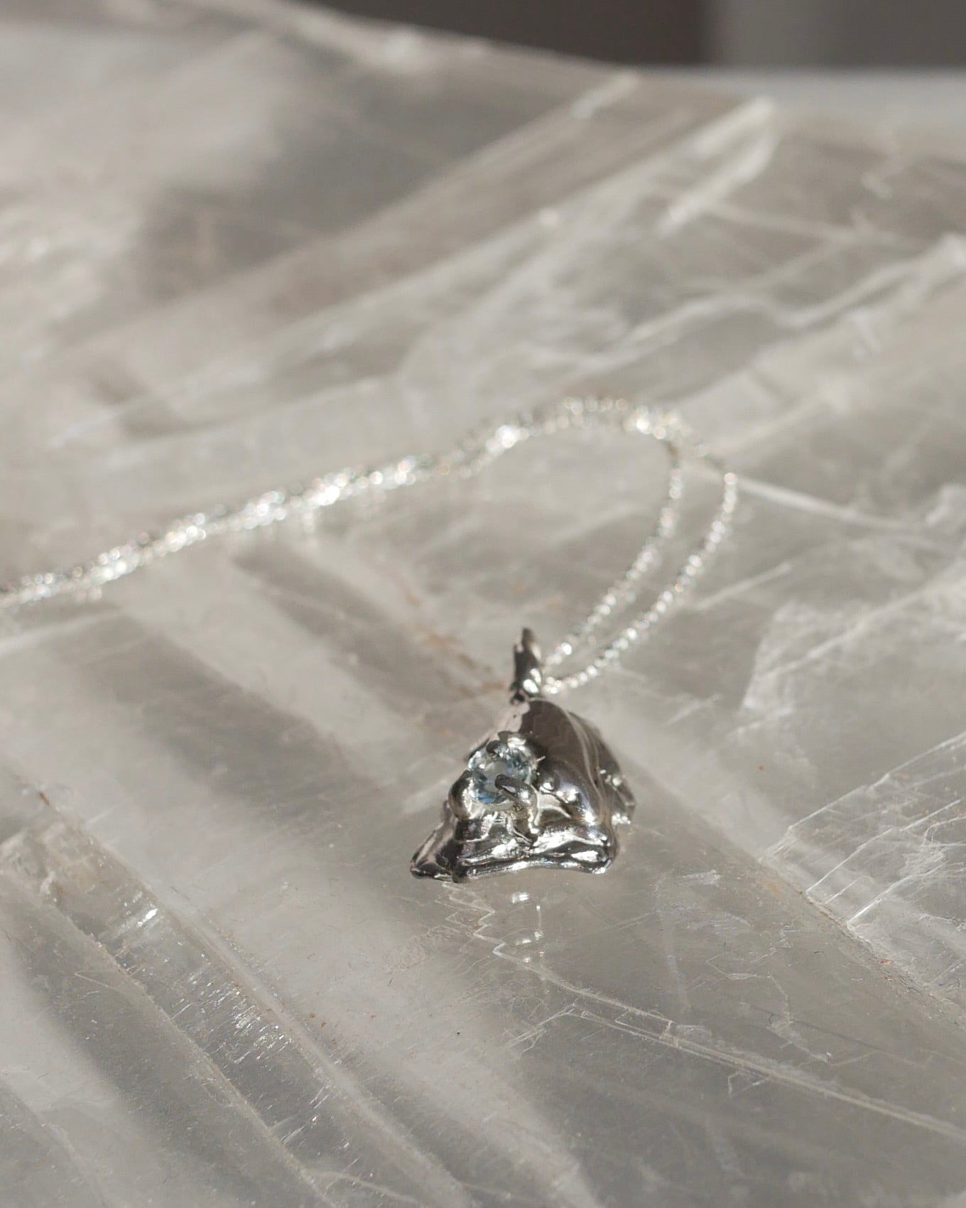 Oyster necklace silver 02