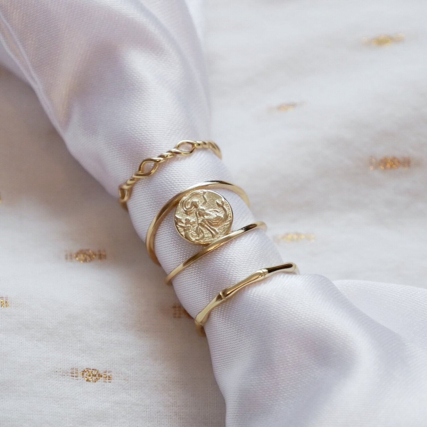 Gold plated ring Mermaid