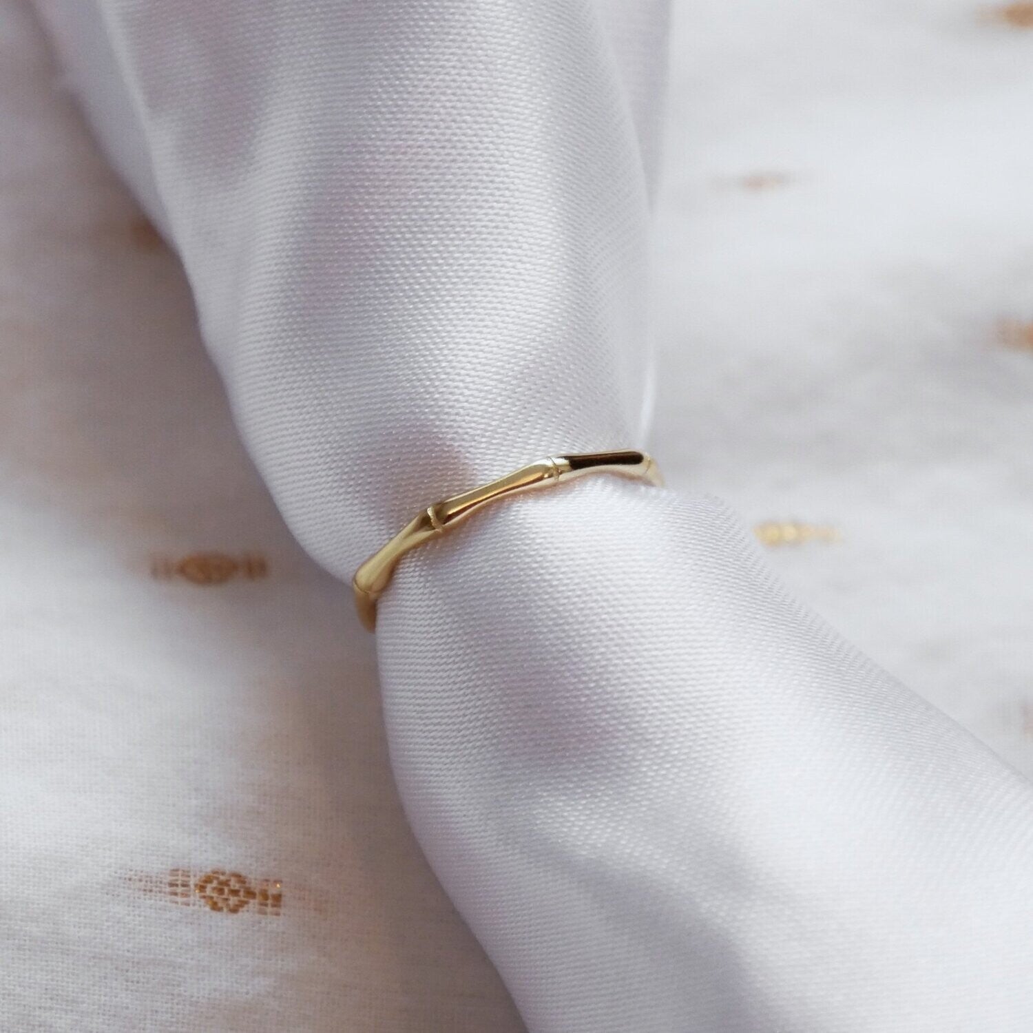 Gold plated ring Bamboo