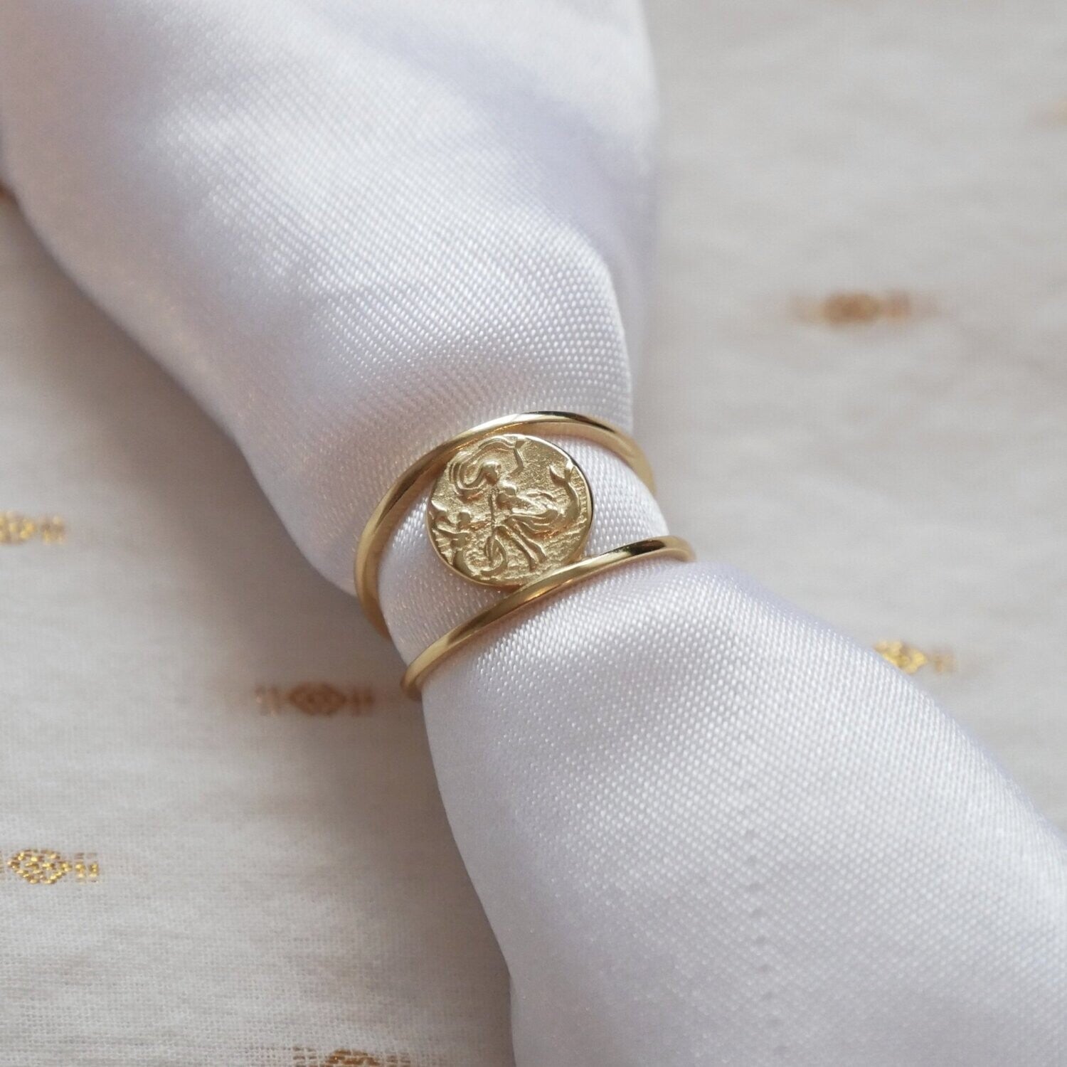 Gold plated ring Mermaid