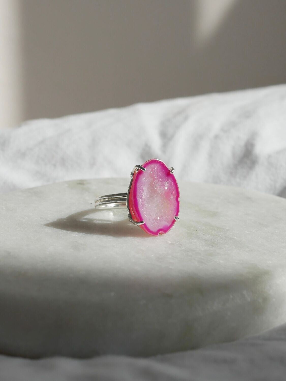 Agate ring silver 01