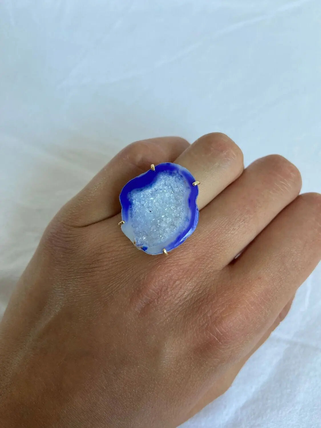 Agate ring gold 01 CharityGoodz