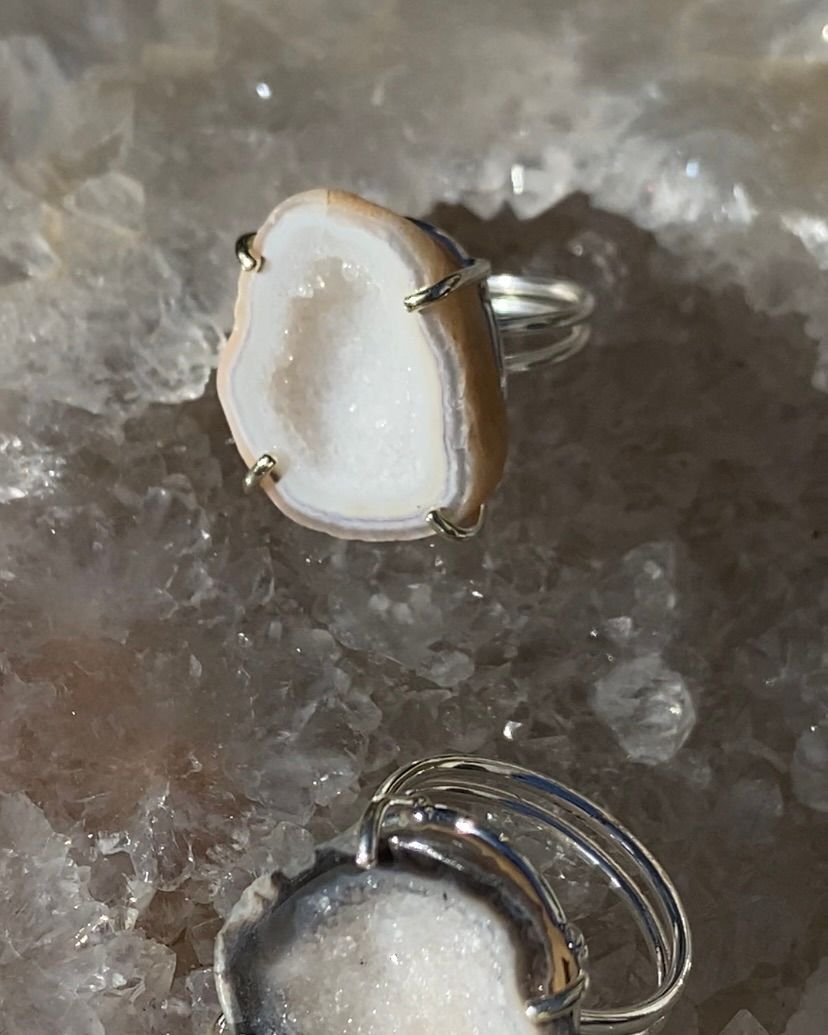 Agate ring silver 05