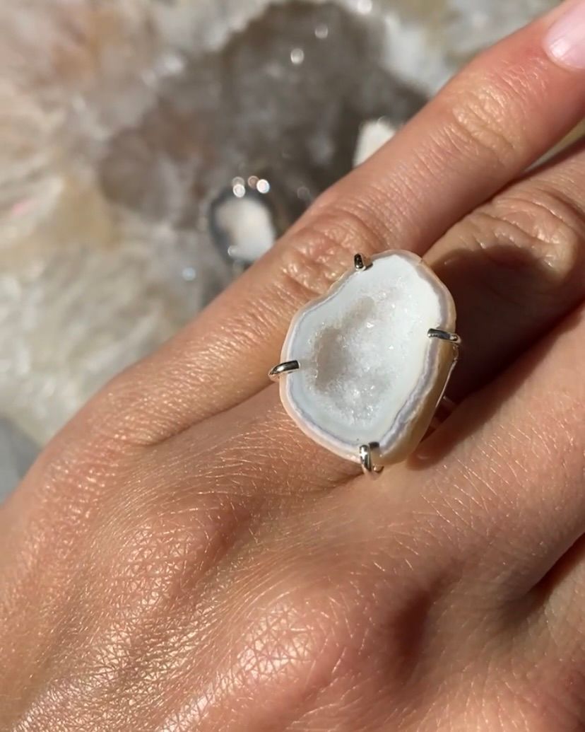 Agate ring silver 05