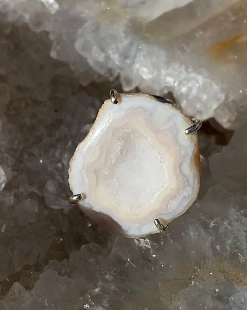 Agate ring silver 04