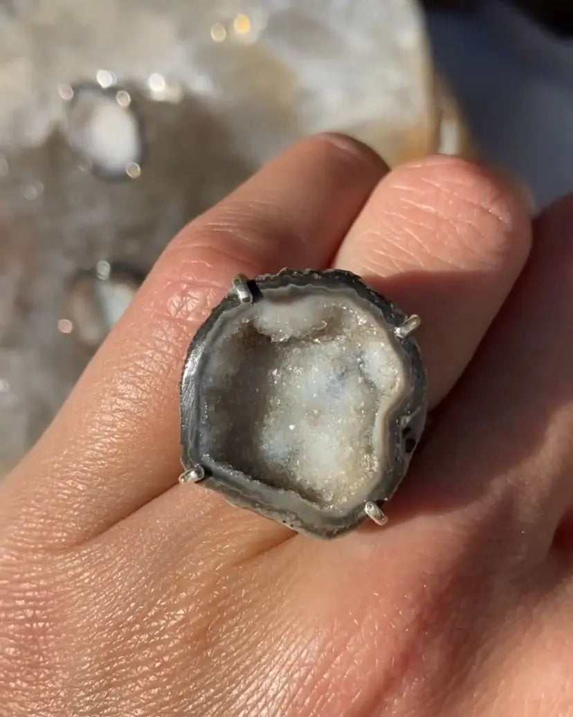 Agate ring silver 07 CharityGoodz