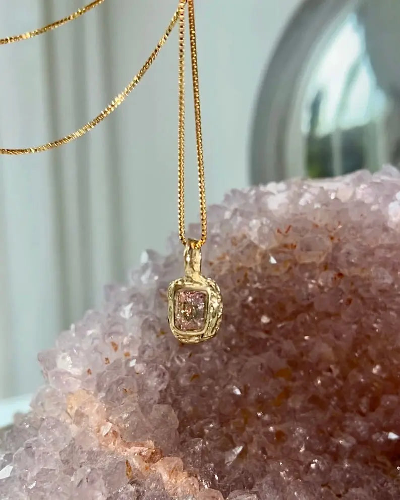 Pink tourmaline necklace CharityGoodz