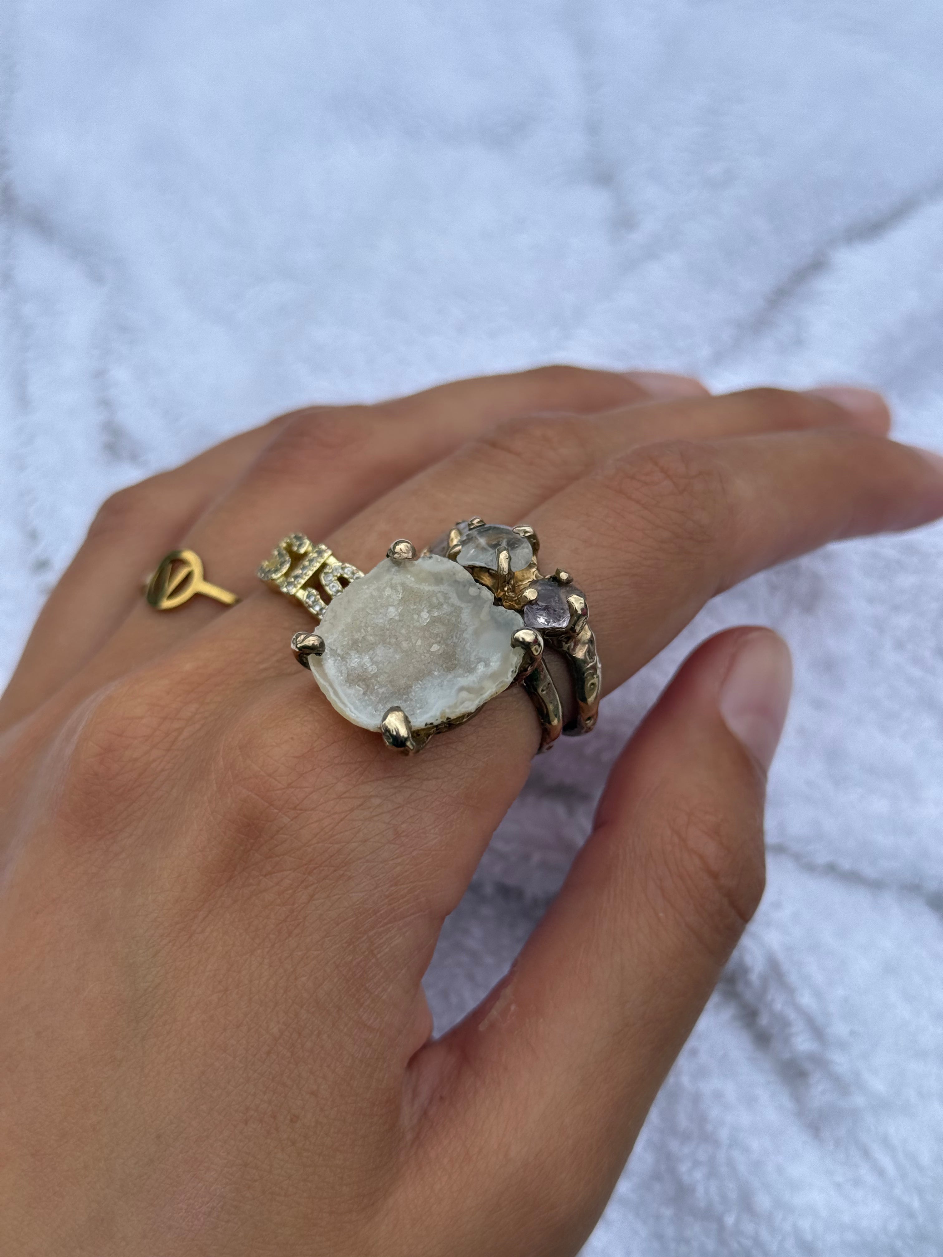 Golden triangle ring