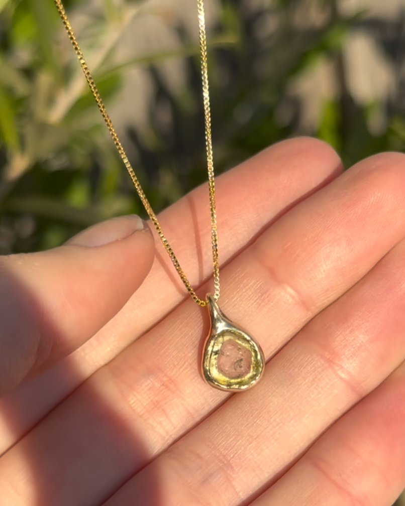 Green tourmaline necklace