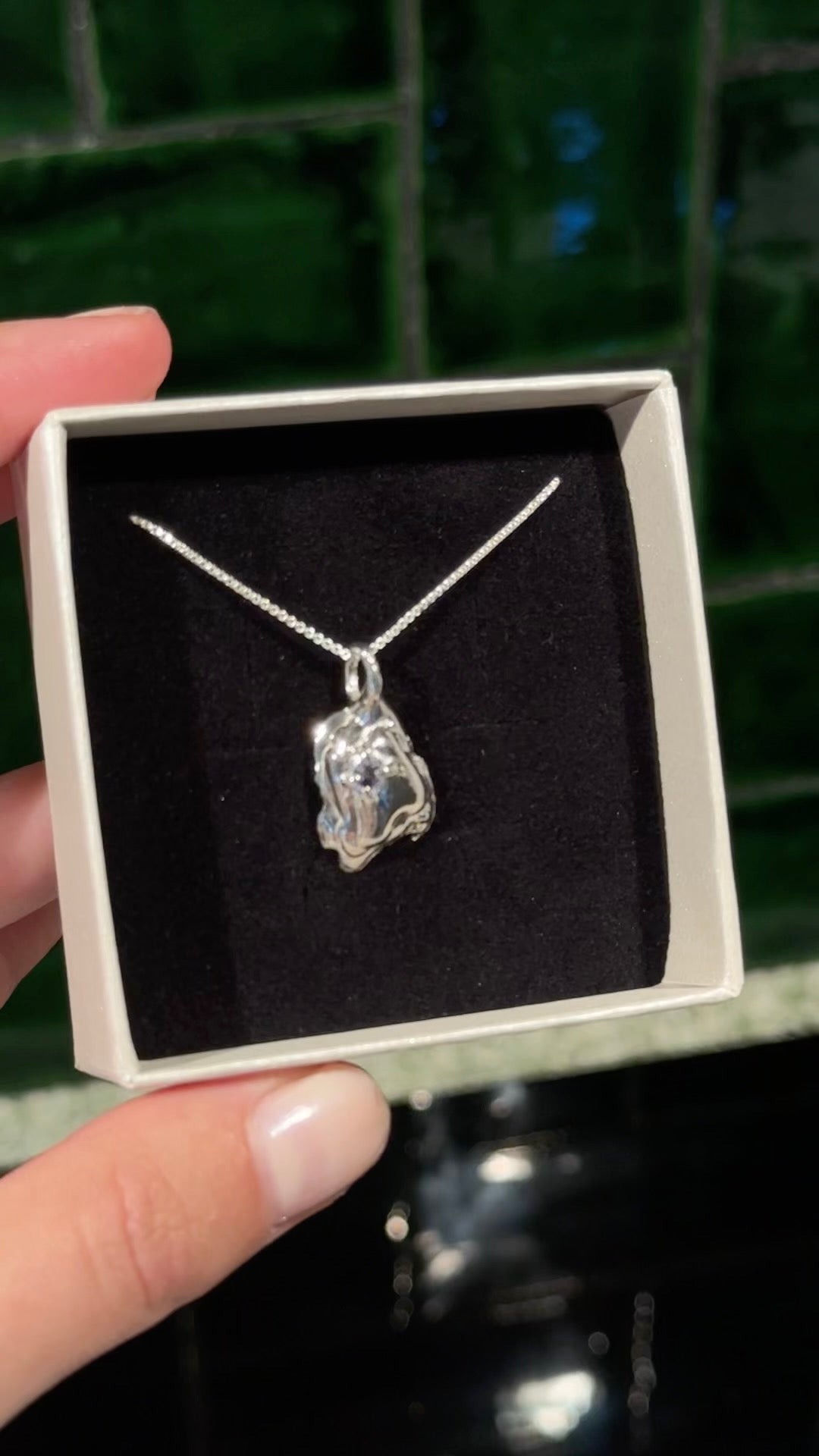 Oyster necklace silver 01