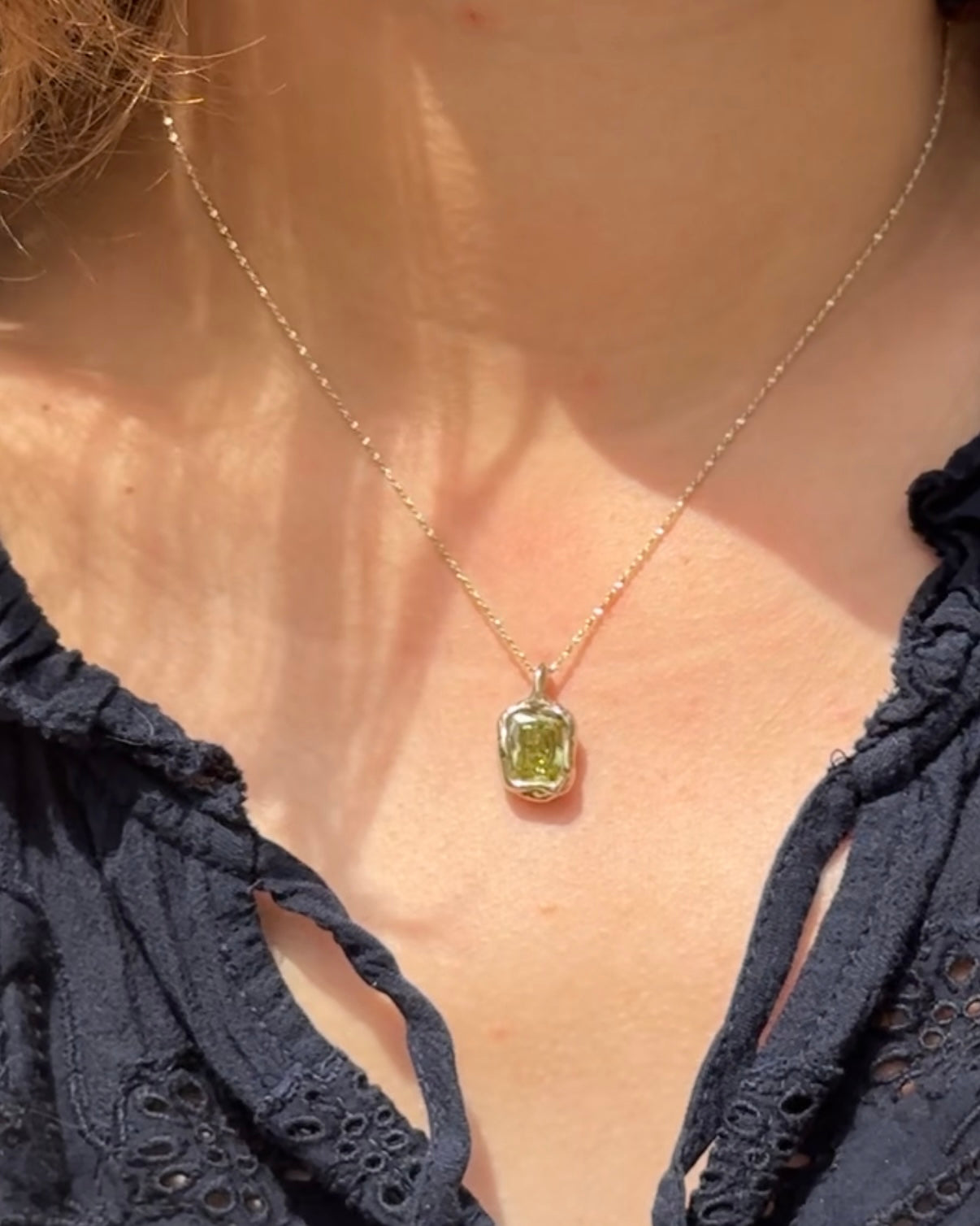 Brass organic necklace pendant (different colours) CharityGoodz
