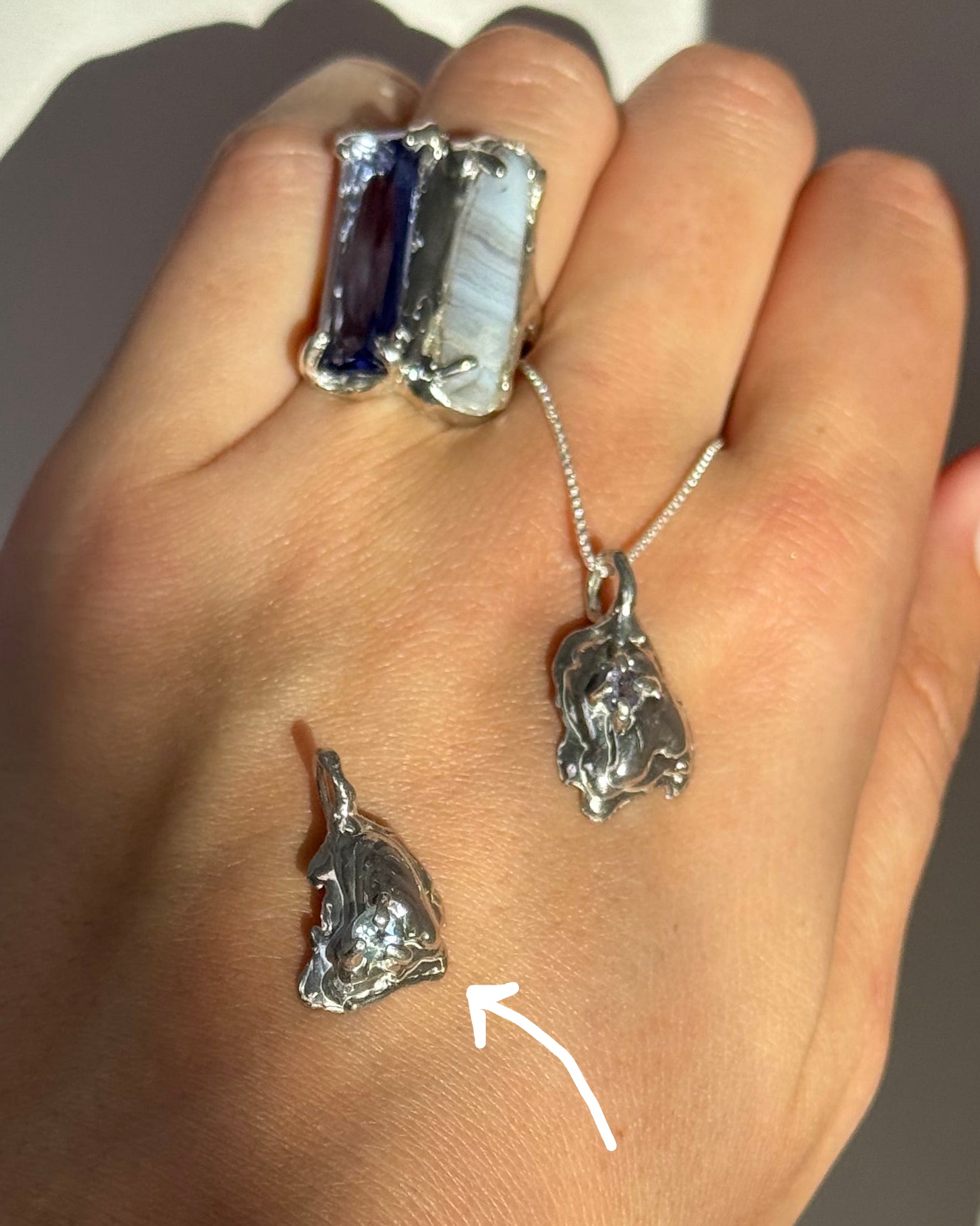 Oyster necklace silver 02